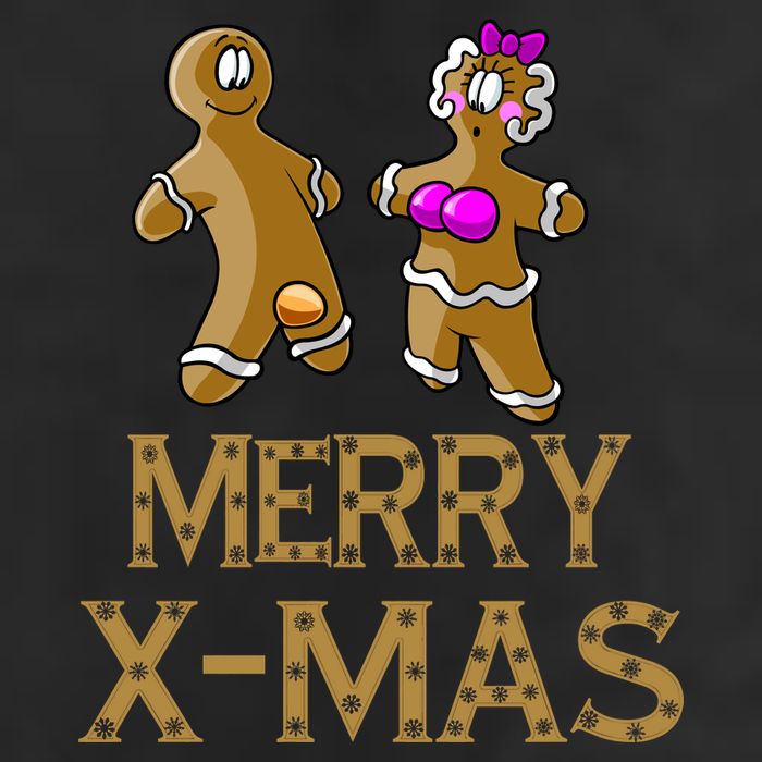 Merry X-Mas Funny Gingerbread Couple Cool Comfort Performance Bucket Hat