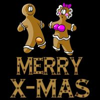 Merry X-Mas Funny Gingerbread Couple City Backpack