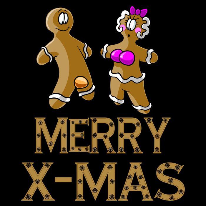 Merry X-Mas Funny Gingerbread Couple City Backpack