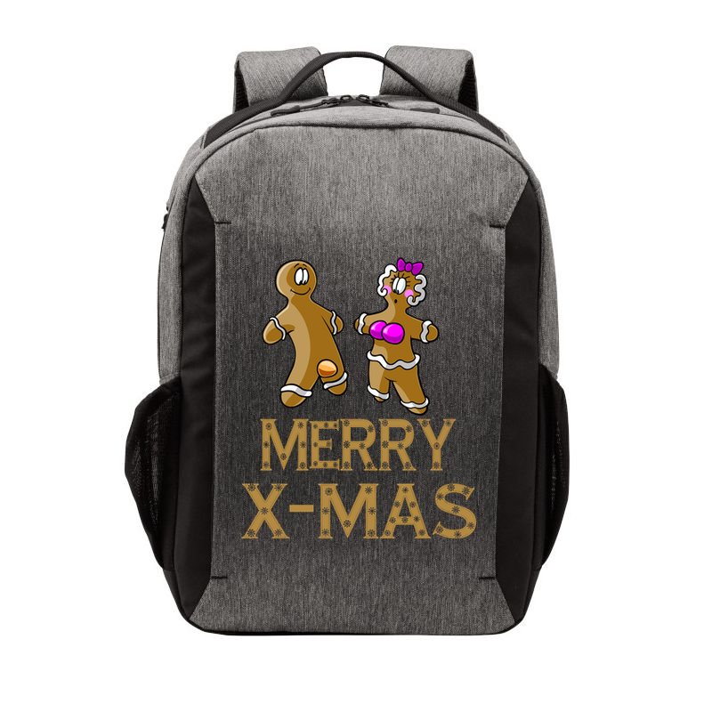 Merry X-Mas Funny Gingerbread Couple Vector Backpack