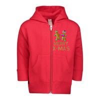 Merry X-Mas Funny Gingerbread Couple Toddler Zip Fleece Hoodie