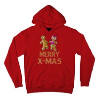 Merry X-Mas Funny Gingerbread Couple Hoodie