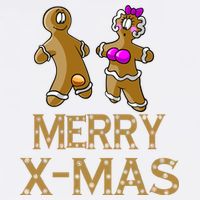 Merry X-Mas Funny Gingerbread Couple Garment-Dyed Sweatshirt