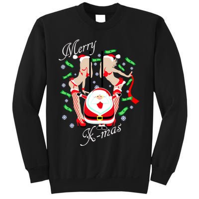 Merry X-Mas Santa's Little Strippers Sweatshirt
