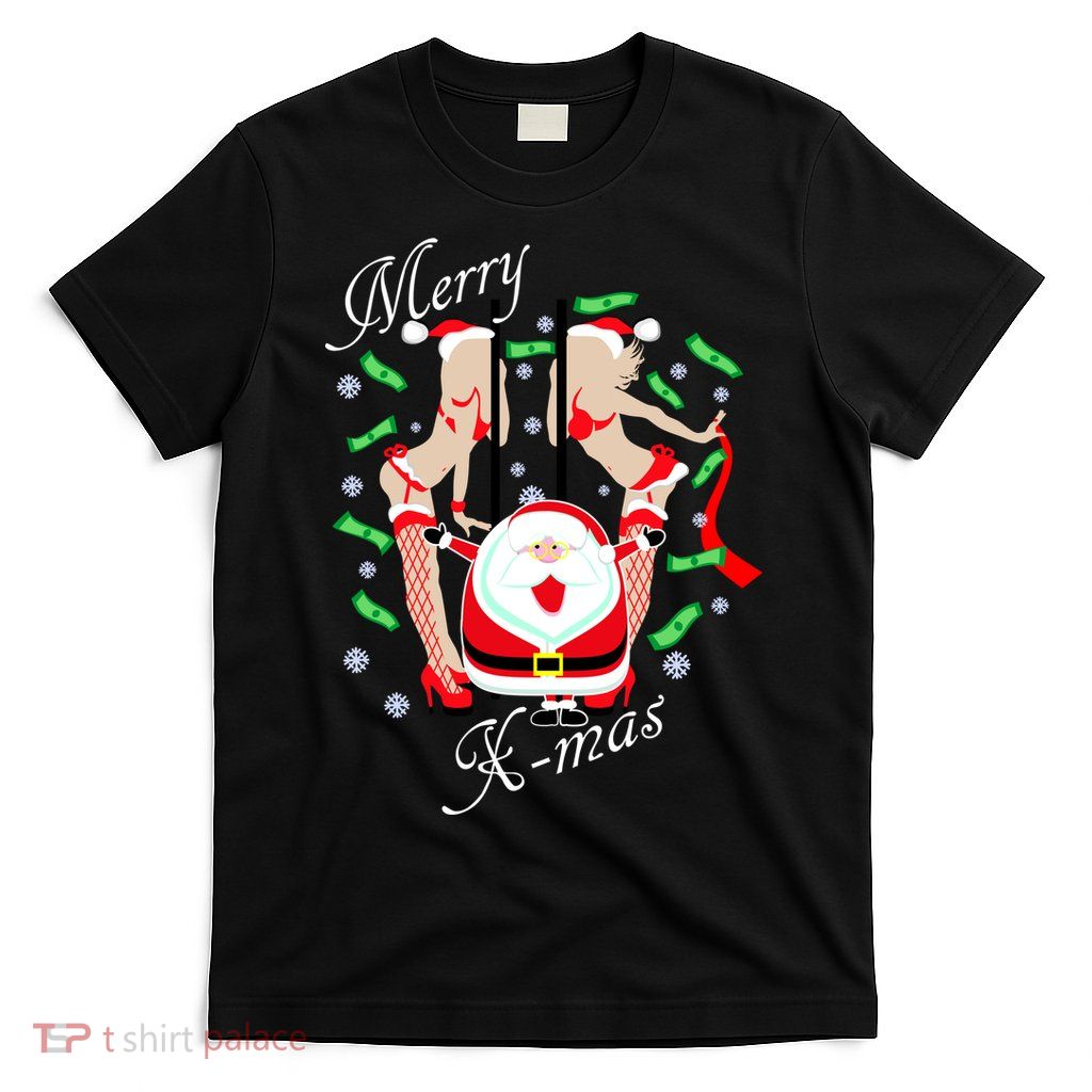 Merry X-Mas Santa's Little Strippers T-Shirt