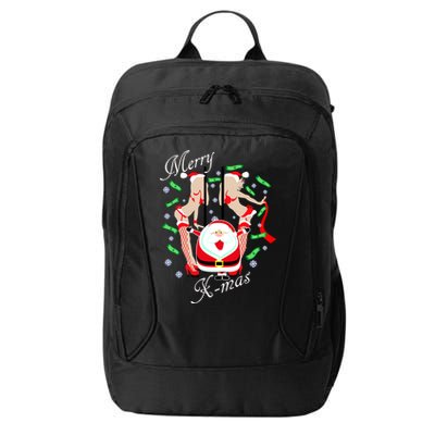 Merry X-Mas Santa's Little Strippers City Backpack