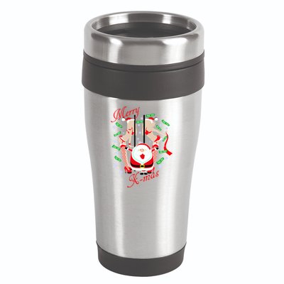 Merry X-Mas Santa's Little Strippers 16oz Travel Tumbler