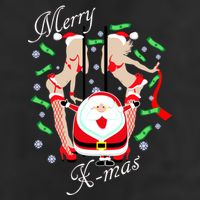 Merry X-Mas Santa's Little Strippers Golf Towel