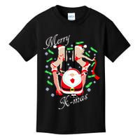 Merry X-Mas Santa's Little Strippers Kids T-Shirt