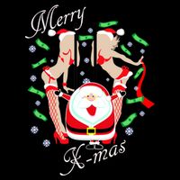 Merry X-Mas Santa's Little Strippers Kids T-Shirt