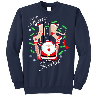 Merry X-Mas Santa's Little Strippers Sweatshirt