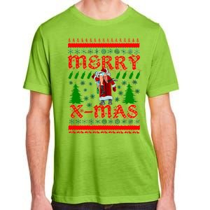 Merry X-Mas Ugly Christmas Sweater Adult ChromaSoft Performance T-Shirt