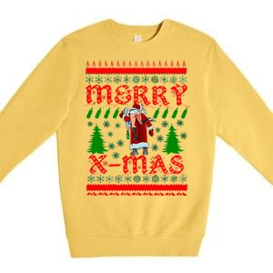 Merry X-Mas Ugly Christmas Sweater Premium Crewneck Sweatshirt