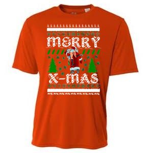 Merry X-Mas Ugly Christmas Sweater Cooling Performance Crew T-Shirt