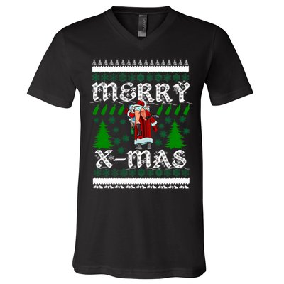 Merry X-Mas Ugly Christmas Sweater V-Neck T-Shirt