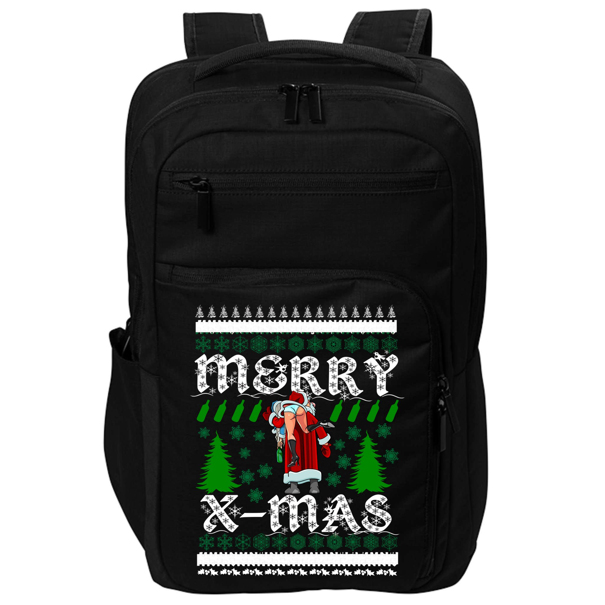 Merry X-Mas Ugly Christmas Sweater Impact Tech Backpack
