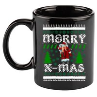 Merry X-Mas Ugly Christmas Sweater 11oz C Handle Ceramic Mug