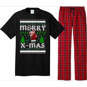 Merry X-Mas Ugly Christmas Sweater Pajama Set