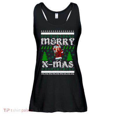 Merry X-Mas Ugly Christmas Sweater Ladies Essential Flowy Tank