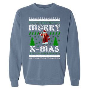 Merry X-Mas Ugly Christmas Sweater Garment-Dyed Sweatshirt