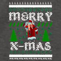 Merry X-Mas Ugly Christmas Sweater Vector Backpack