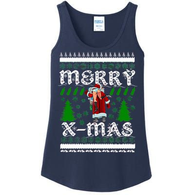 Merry X-Mas Ugly Christmas Sweater Ladies Essential Tank