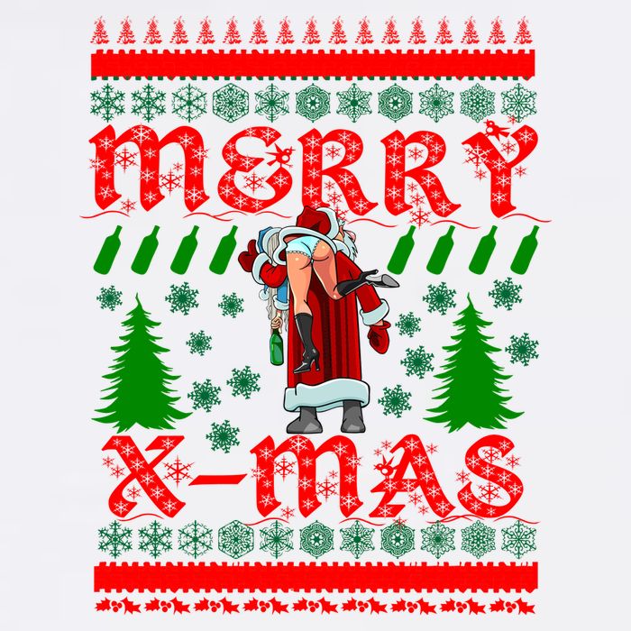 Merry X-Mas Ugly Christmas Sweater Garment-Dyed Sweatshirt