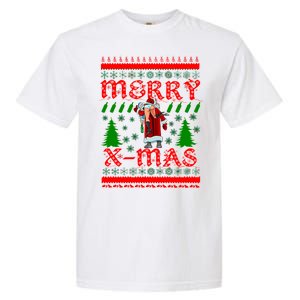 Merry X-Mas Ugly Christmas Sweater Garment-Dyed Heavyweight T-Shirt