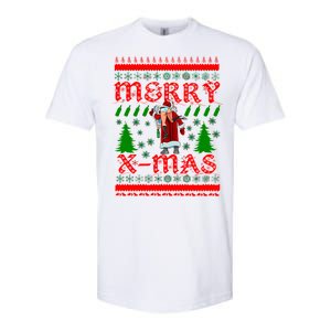 Merry X-Mas Ugly Christmas Sweater Softstyle CVC T-Shirt