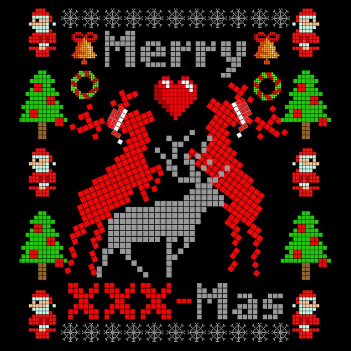 Merry XXXX-Mas Ugly Christmas Sweater Doggie Tank