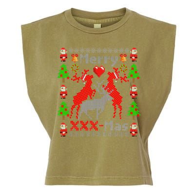 Merry XXXX-Mas Ugly Christmas Sweater Garment-Dyed Women's Muscle Tee