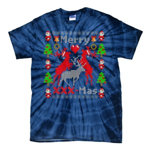 Merry XXXX-Mas Ugly Christmas Sweater Tie-Dye T-Shirt