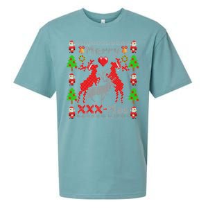 Merry XXXX-Mas Ugly Christmas Sweater Sueded Cloud Jersey T-Shirt