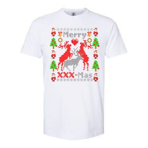 Merry XXXX-Mas Ugly Christmas Sweater Softstyle CVC T-Shirt