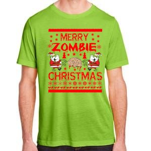 Merry Zombie Ugly Christmas Sweater Adult ChromaSoft Performance T-Shirt