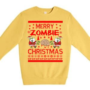 Merry Zombie Ugly Christmas Sweater Premium Crewneck Sweatshirt