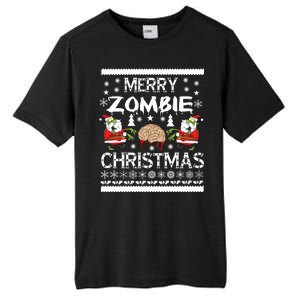 Merry Zombie Ugly Christmas Sweater Tall Fusion ChromaSoft Performance T-Shirt