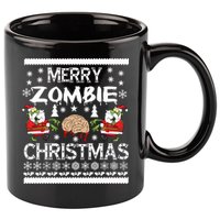 Merry Zombie Ugly Christmas Sweater 11oz C Handle Ceramic Mug