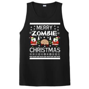 Merry Zombie Ugly Christmas Sweater PosiCharge Competitor Tank