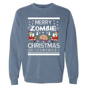 Merry Zombie Ugly Christmas Sweater Garment-Dyed Sweatshirt