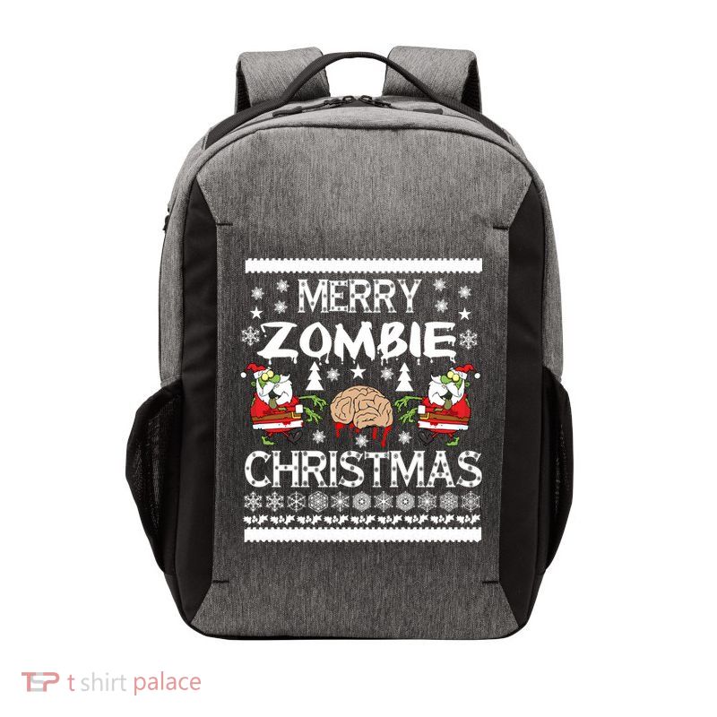 Merry Zombie Ugly Christmas Sweater Vector Backpack