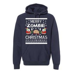 Merry Zombie Ugly Christmas Sweater Premium Hoodie