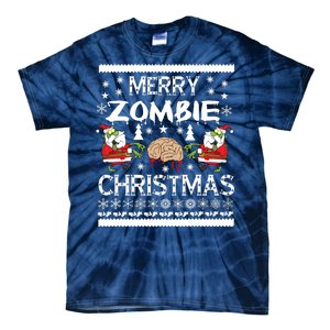 Merry Zombie Ugly Christmas Sweater Tie-Dye T-Shirt