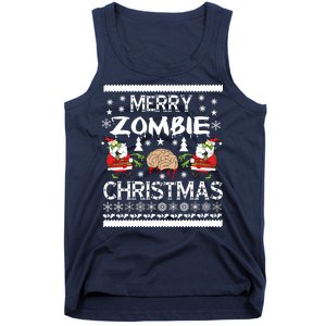 Merry Zombie Ugly Christmas Sweater Tank Top