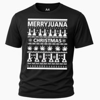 Merryjuana Weed Ugly Christmas Sweater Cooling Performance Crew T-Shirt