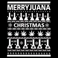 Merryjuana Weed Ugly Christmas Sweater 16 in Basic Backpack