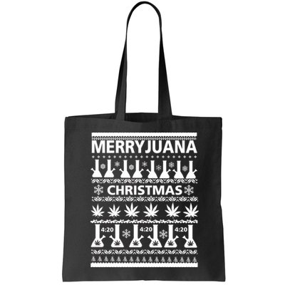 Merryjuana Weed Ugly Christmas Sweater Bag