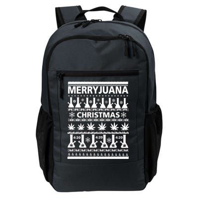 Merryjuana Weed Ugly Christmas Sweater Daily Commute Backpack