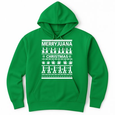 Merryjuana Weed Ugly Christmas Sweater Hoodie