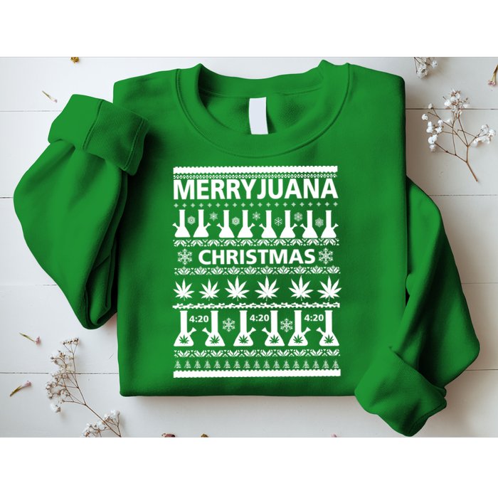 Merryjuana Weed Ugly Christmas Sweater Sweatshirt